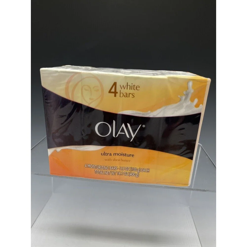 Olay Ultra Moisture w/ Shea Butter 4 Moisture‎ White Bars 3.5oz each Soap